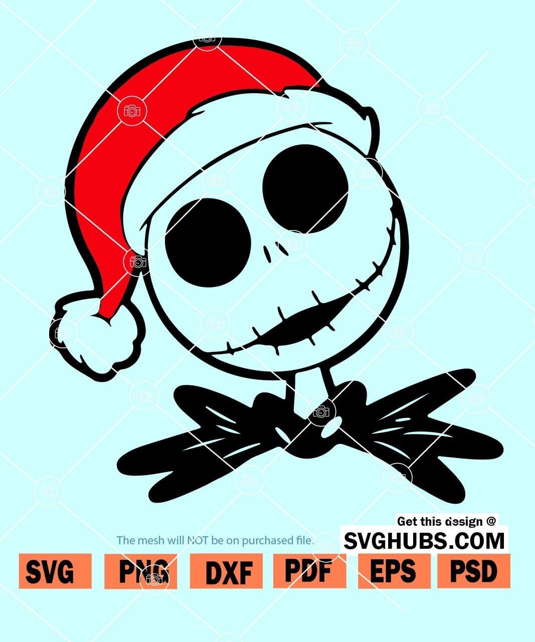 Nightmare before Christmas Santa svg, Nightmare before Christmas SVG