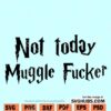 Not today mugglefucker svg