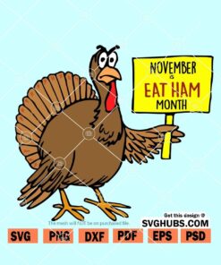 November is eat ham month SVG