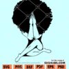 Afro woman Praying SVG