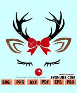 Reindeer Face Christmas svg