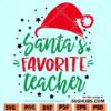 Santa's Favorite Teacher SVG