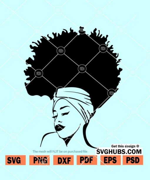 Afro woman svg