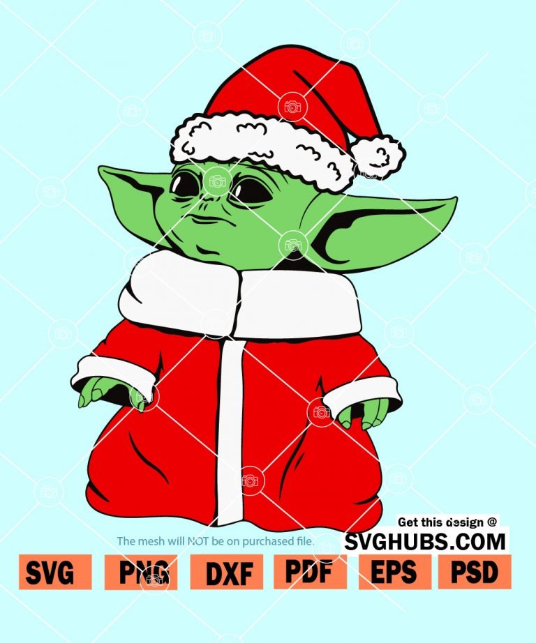 Baby Yoda Christmas SVG, Baby Yoda SVG, Santa Baby Yoda SVG - Svg Hubs