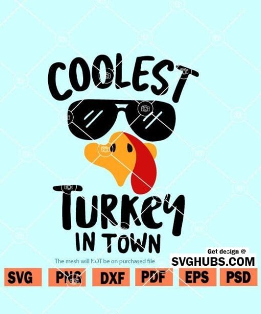 Coolest Turkey in Town SVG