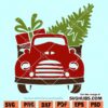Christmas truck front SVG