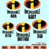 The Incredibles Family SVG
