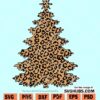 Leopard print Christmas tree SVG