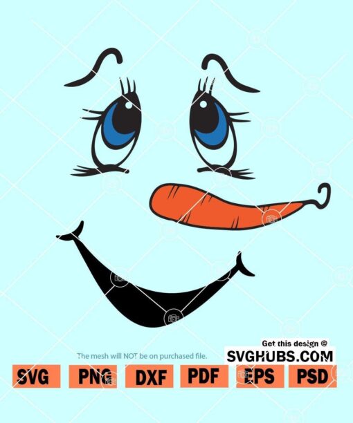 Snowman face SVG