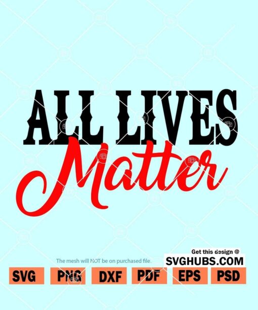 All lives matter SVG