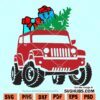 Jeep with Christmas Tree SVG