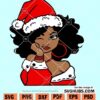 Christmas Afro woman SVG