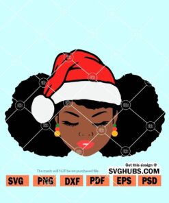 Christmas black girl SVG