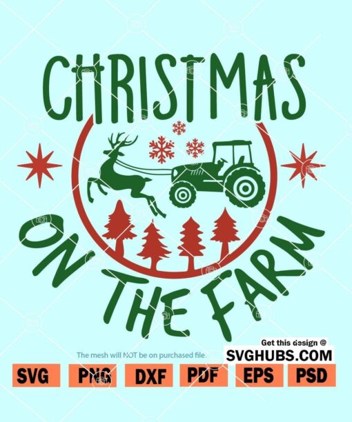 Christmas on the farm SVG