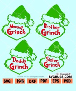 Grinch Family SVG