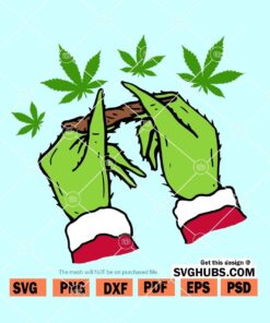 Grinch Rolling Cannabis SVG