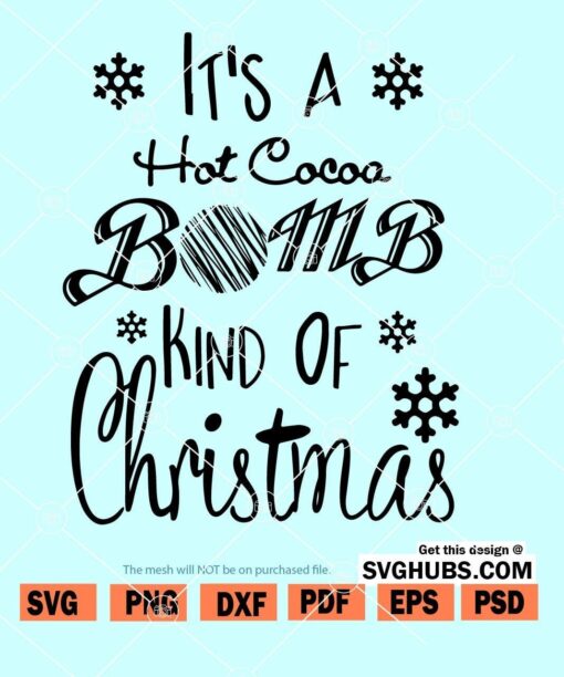 Hot Cocoa Bomb Christmas SVG
