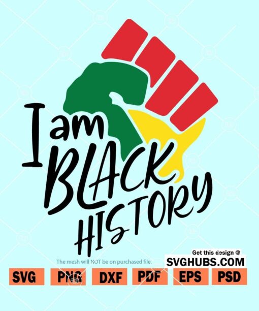 I am black history SVG