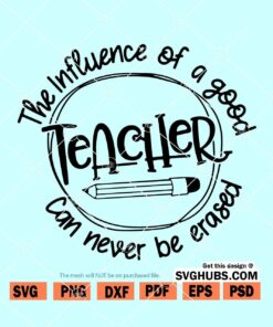 The influence of a good teacher can never be erased SVG