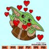 Valentine Baby Yoda SVG