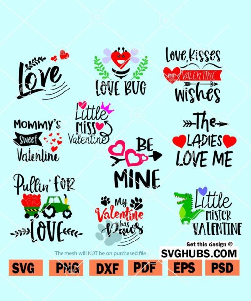 Valentine SVG bundle