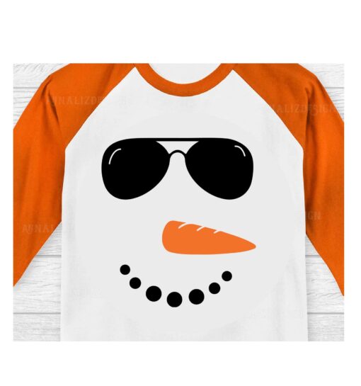 Snowman face SVG free