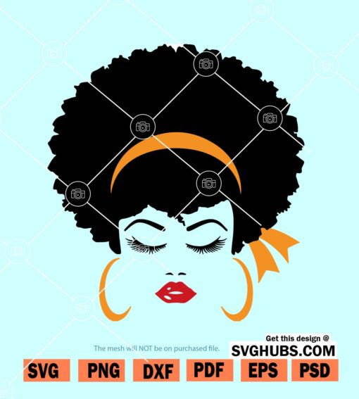 Afro woman SVG