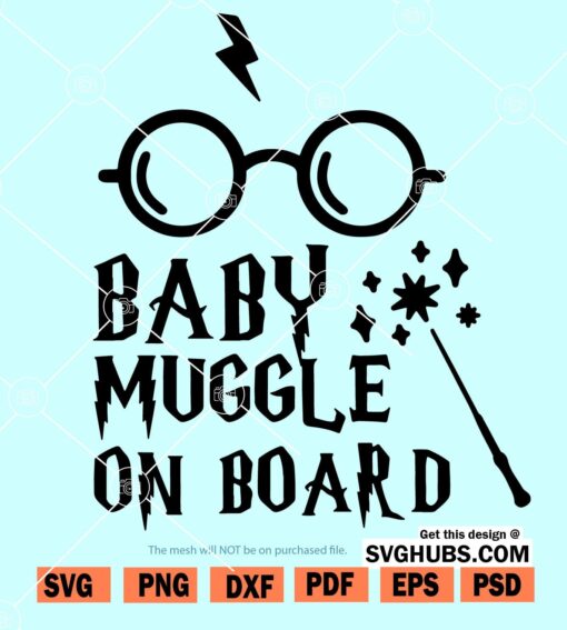 Baby muggle on Board SVG