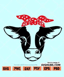 Cow with bandana SVG