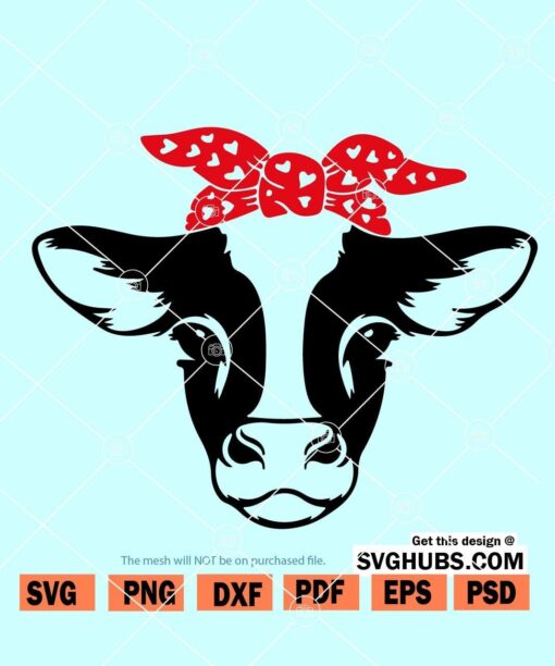 Cow with bandana SVG