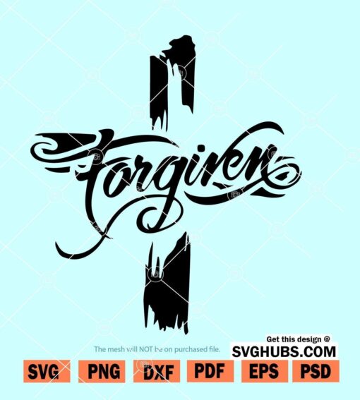 Forgiven cross SVG