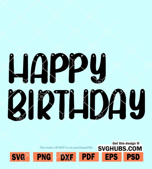 Happy Birthday Banner SVG
