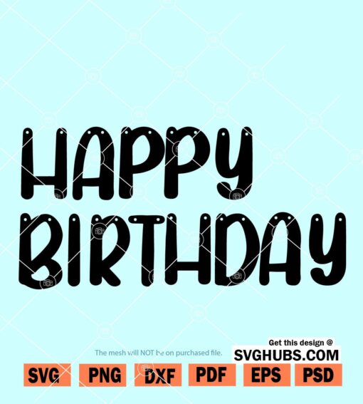 Happy Birthday Banner SVG