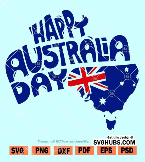 Happy australia day SVG