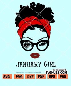 January Girl SVG