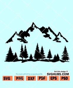 Mountain and Forest SVG