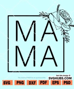 mama floral SVG