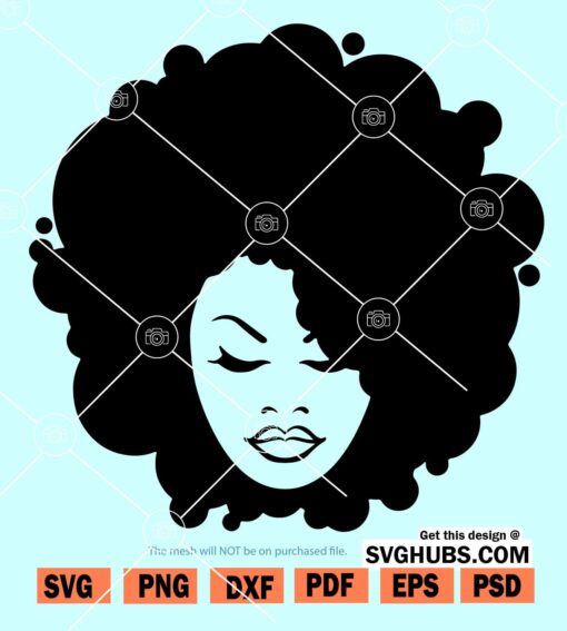 Afro woman SVG