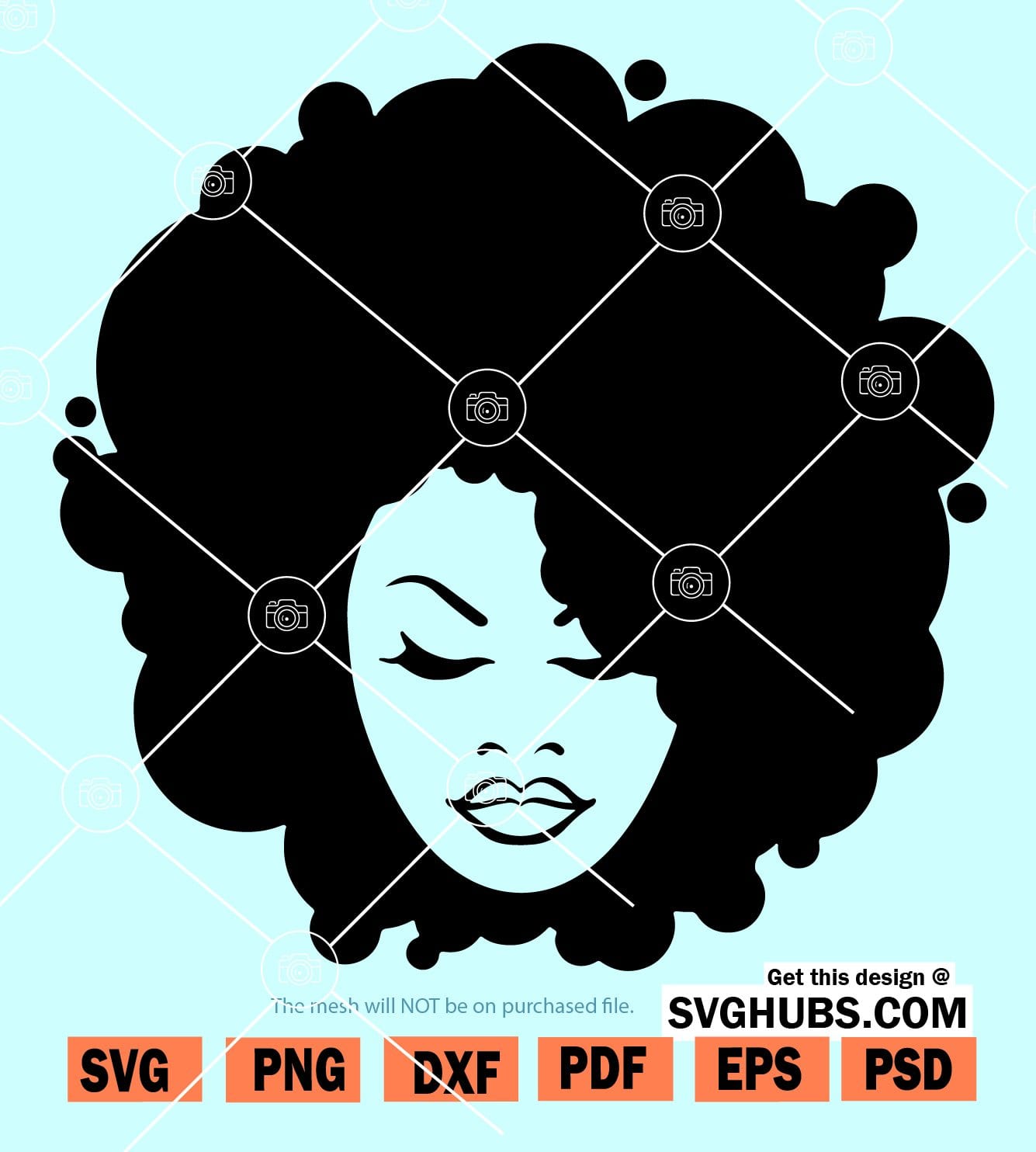 Afro Girl Svg Black Girl Svg African American Girl Svg Afro Puff Svg ...