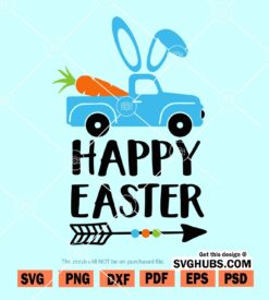 Easter Eggs truck SVG, Happy Easter SVG, Easter 2021 SVG