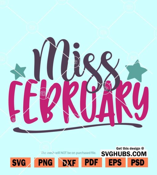 February Birthday SVG