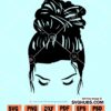 Messy Bun hair SVG