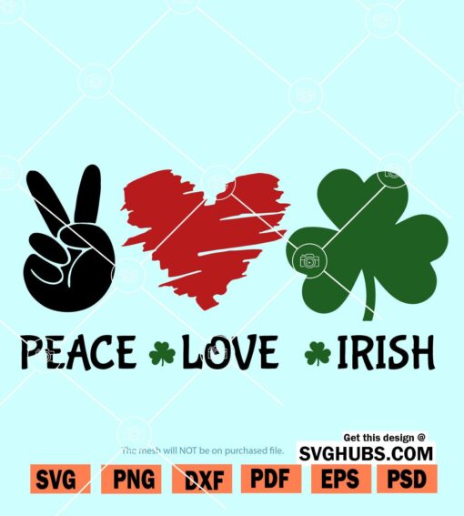 Peace Love Irish SVG