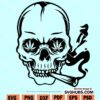 Skull Smoking weed SVG