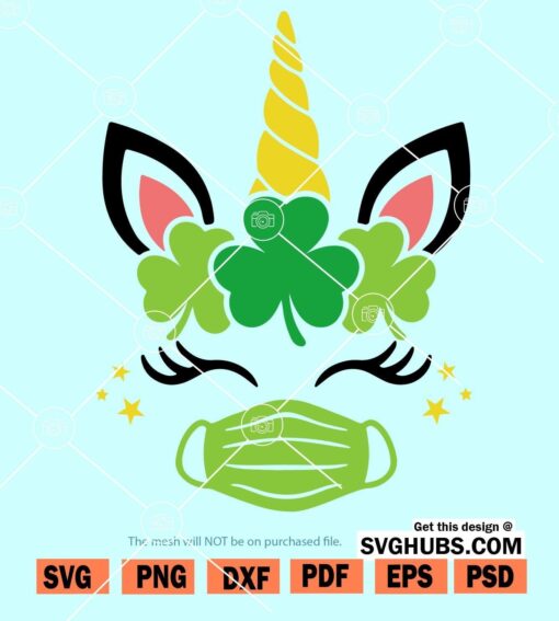 St Patricks day unicorn SVG