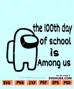 100th Day of school among us SVG