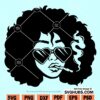Afro Girl Smoking svg