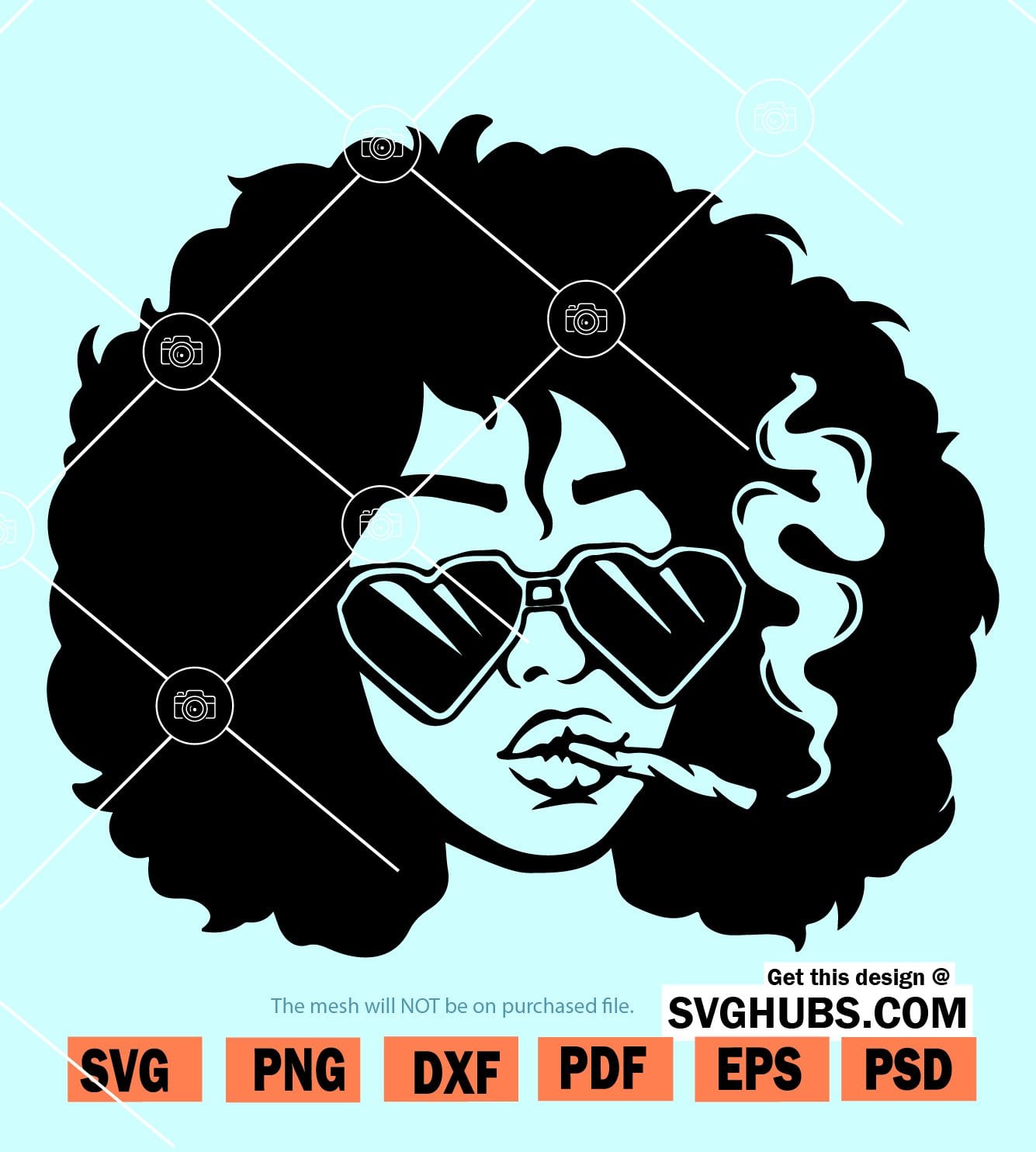 Download Afro Woman Smoking Svg Afro Girl Smoking Svg Afro Girl Smoking Joint Svg Svg Hubs