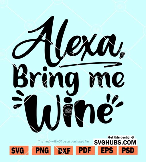 Alexa bring me wine SVG