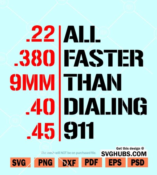 All Faster Than Calling 911 svg